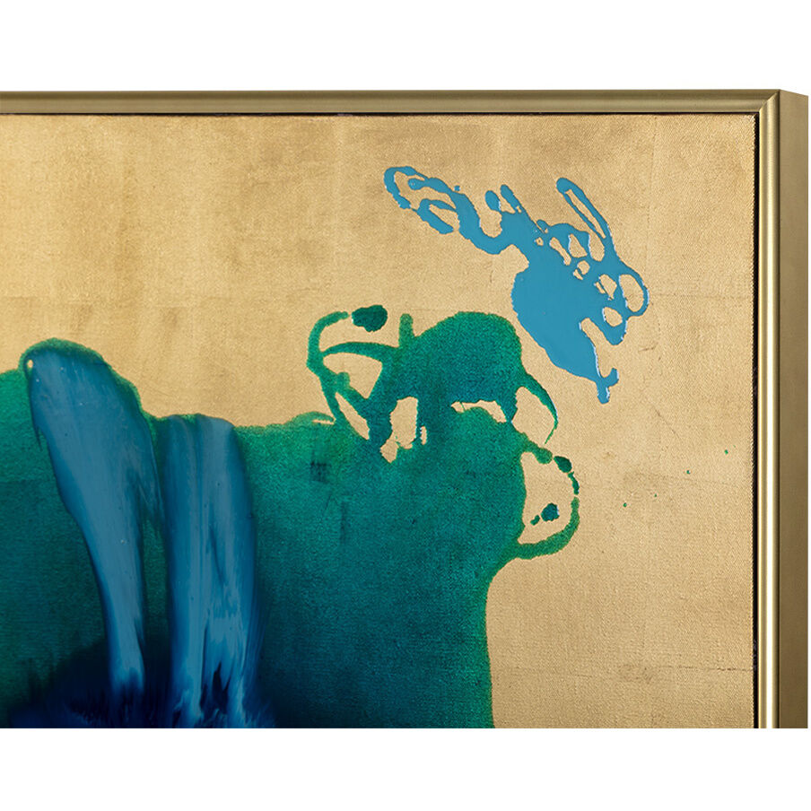 Ink Spill 60 X 40 inch Hand Painted Art